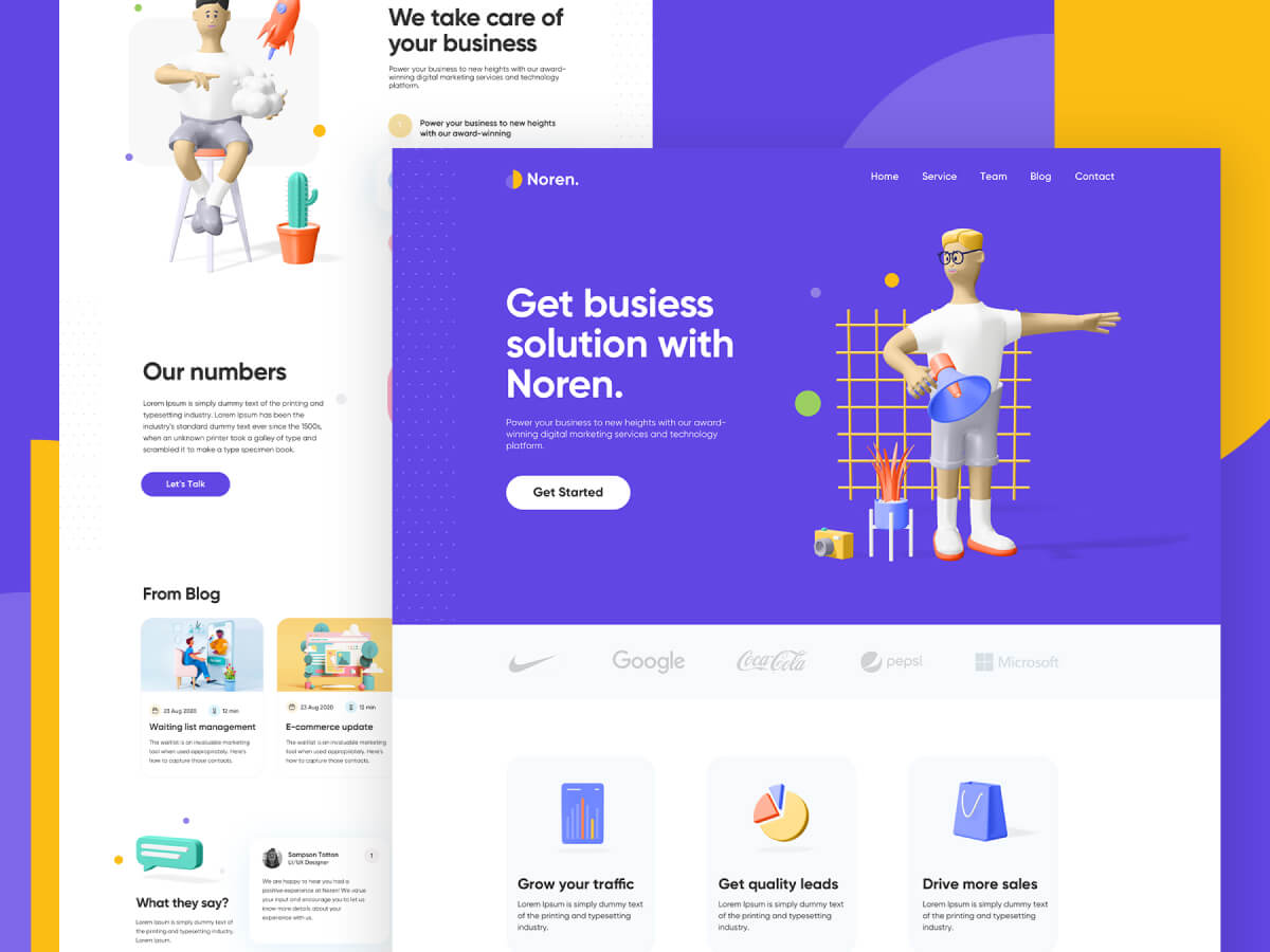 Design Agency Web Concept for Adobe XD