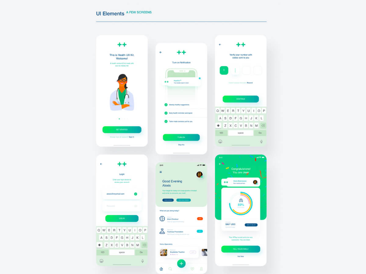 Health Medical App for Adobe XD