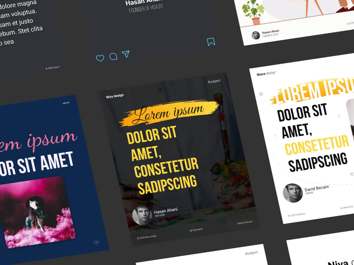 Instagram Collection Template for Adobe XD