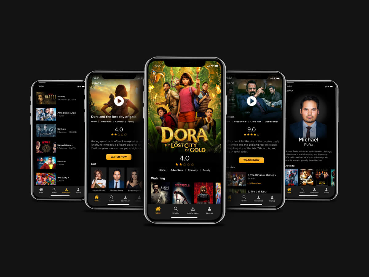 Movie & TV Shows Adobe XD UI Kit