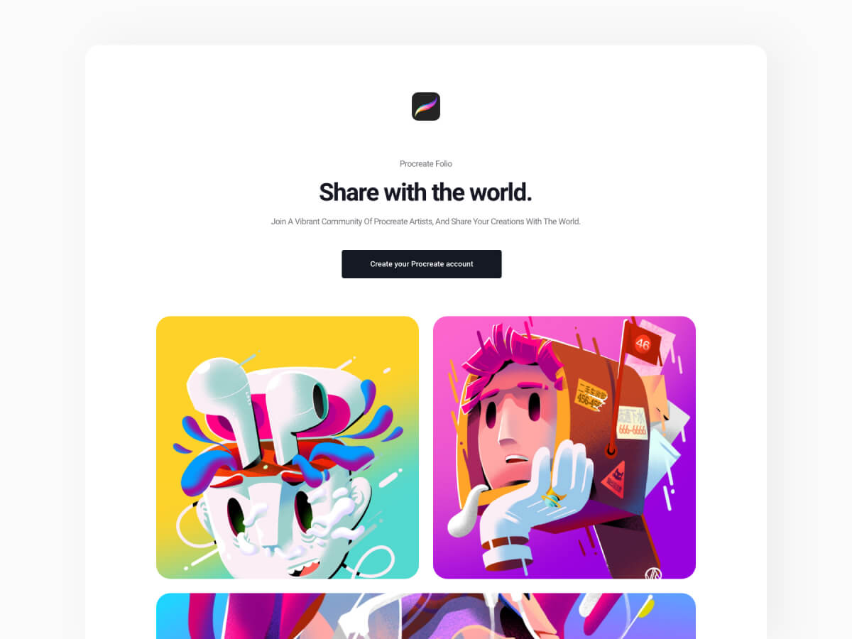 Procreate Web Redesign in Adobe XD
