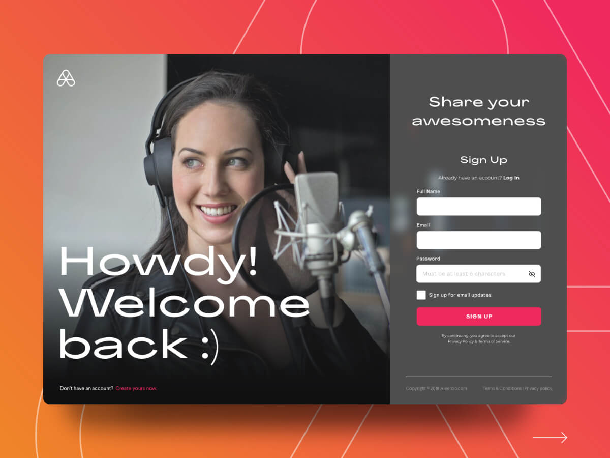 Radio Podcast Sign Up Template