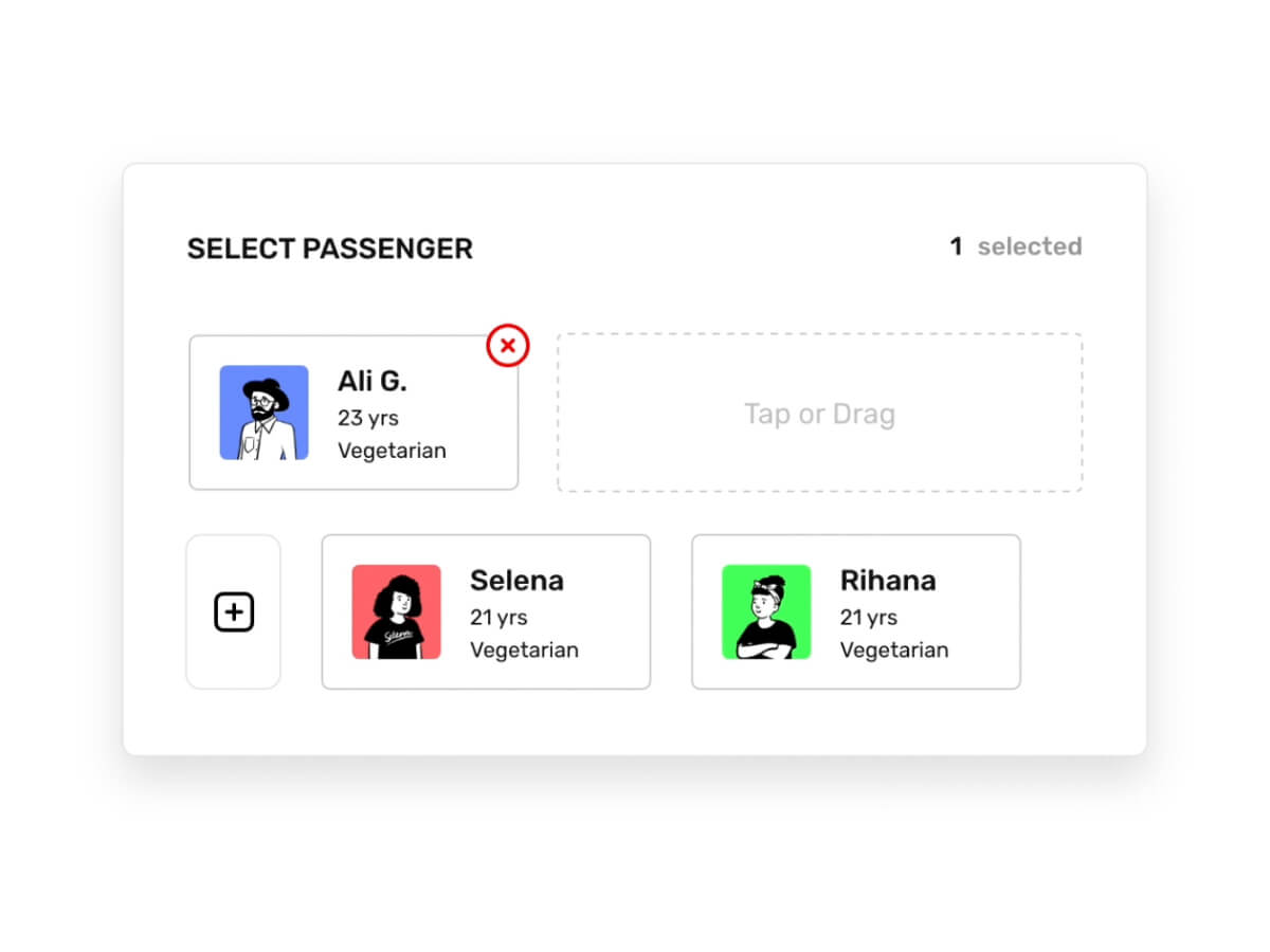 Passenger Selection Interaction