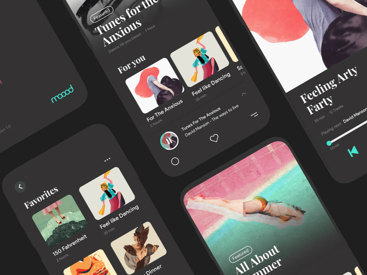 Simple Music App Adobe XD UI Kit