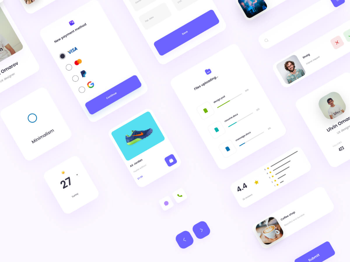 Minimalist Wireframe Kit for Adobe XD