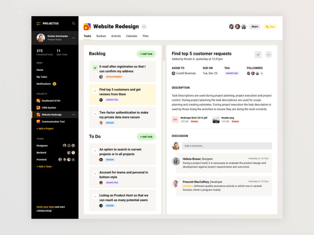 Slack Concept Adobe XD UI Kit