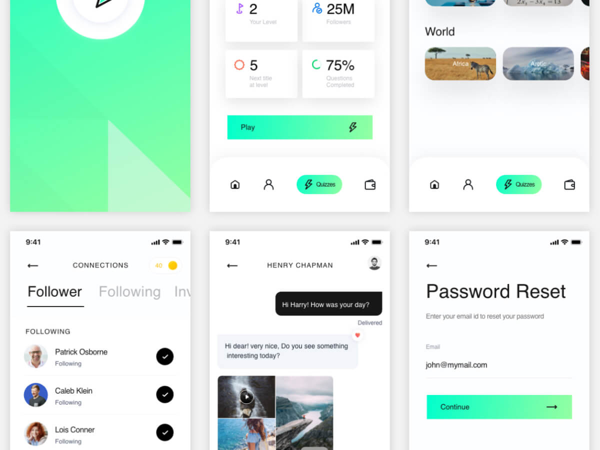 Trivia App Adobe XD