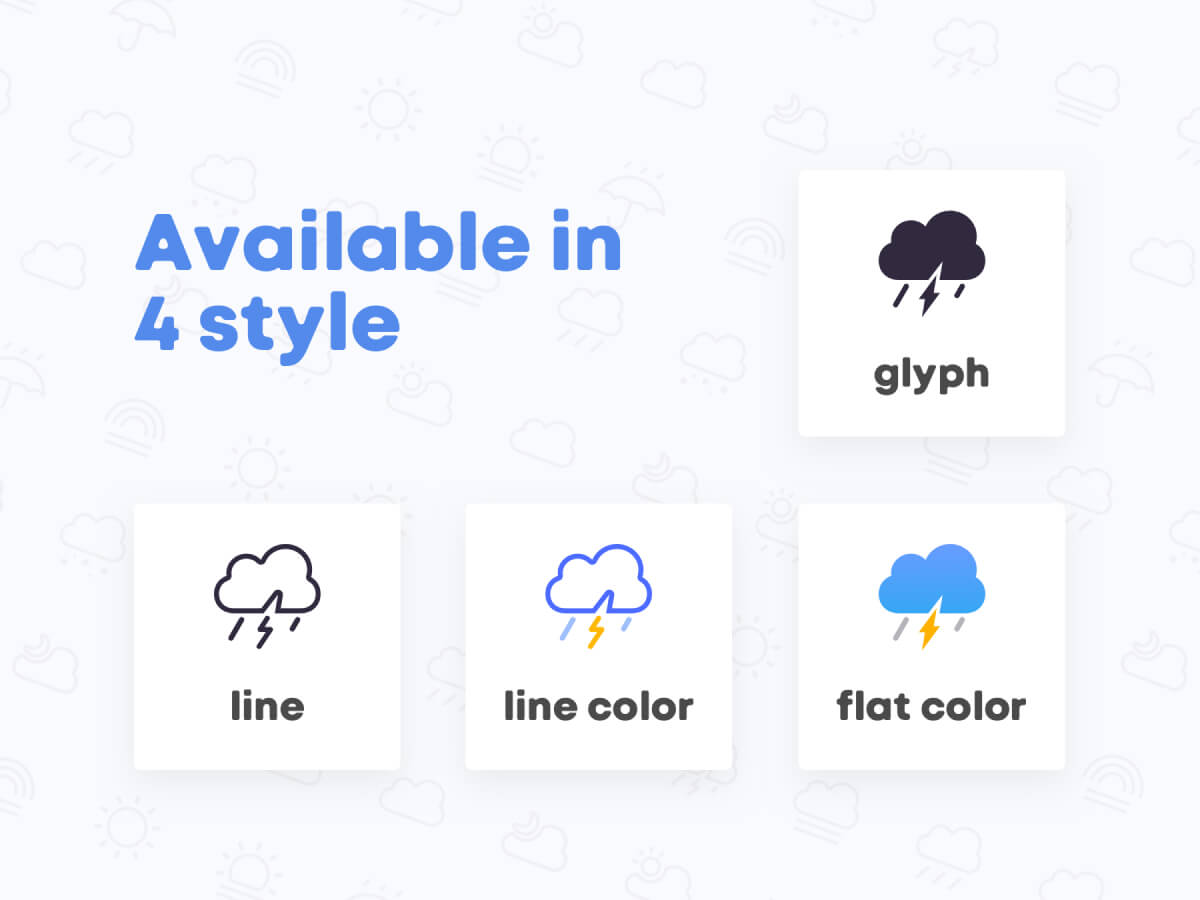 Weather Icon Set for Adobe XD