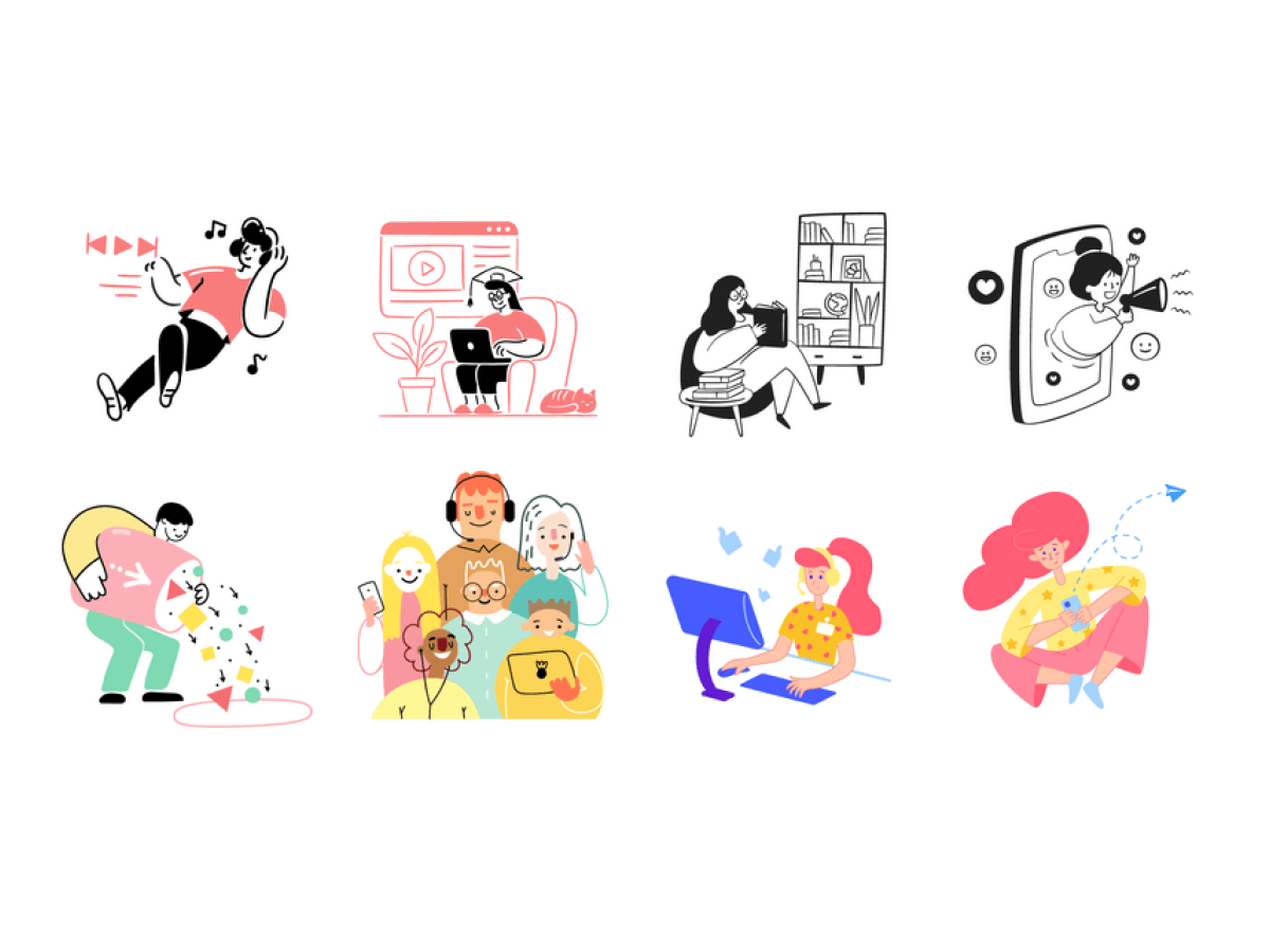 80 Streamline Illustrations
