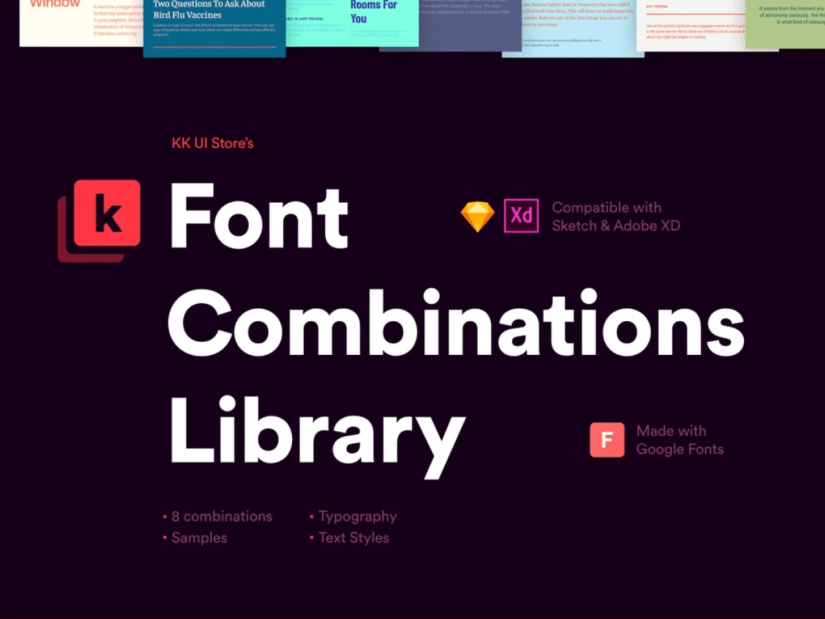 Font Combinations Library