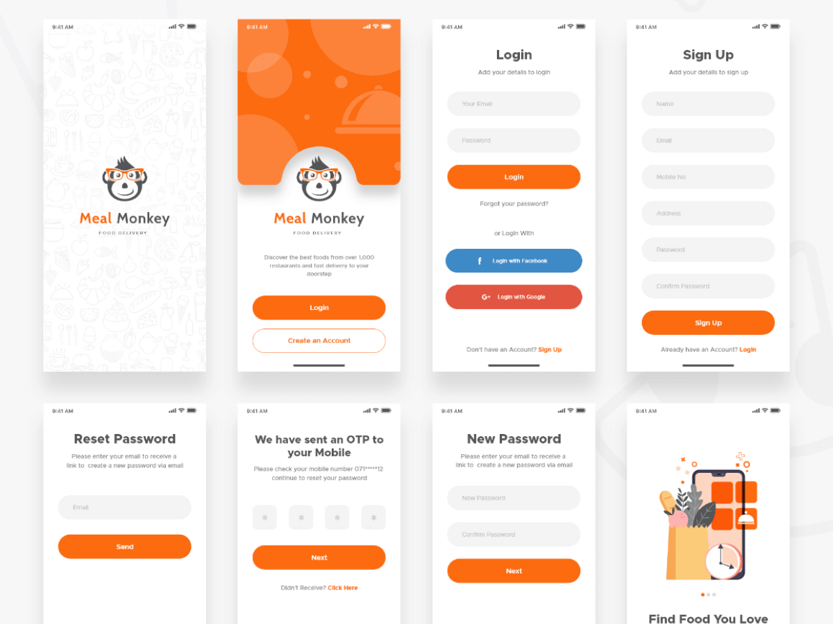 Monkey Food UI Kit