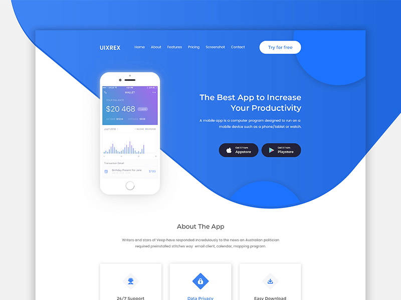 UIXREX App Landing